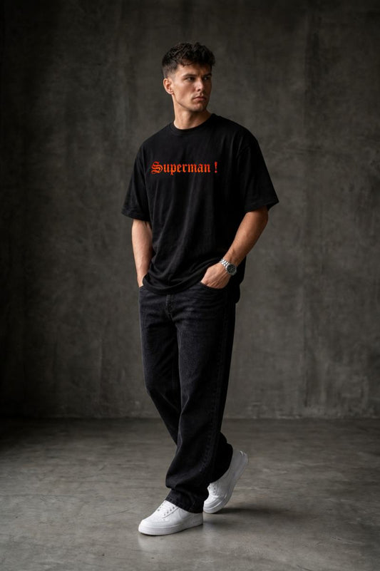 SUPERMAN Oversized T-shirt ! - Black