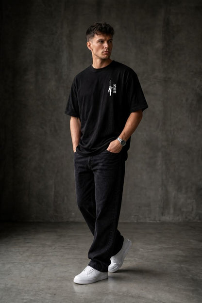 BEHIND Oversized T-shirt ! - Black