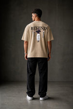 BEHIND Oversized T-shirt ! - Beige