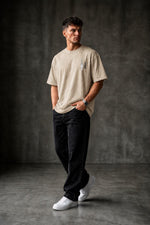 BEHIND Oversized T-shirt ! - Beige