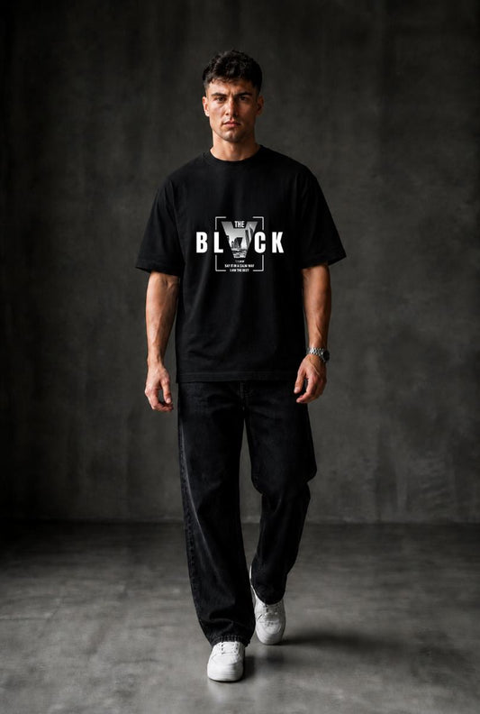 BLACK Oversized T-shirt ! - Black