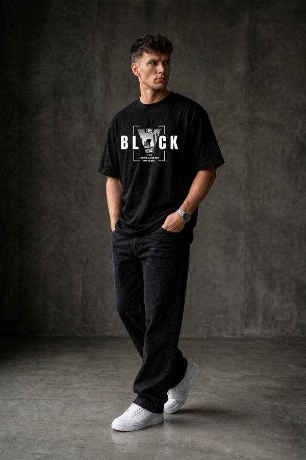 BLACK Oversized T-shirt ! - Black