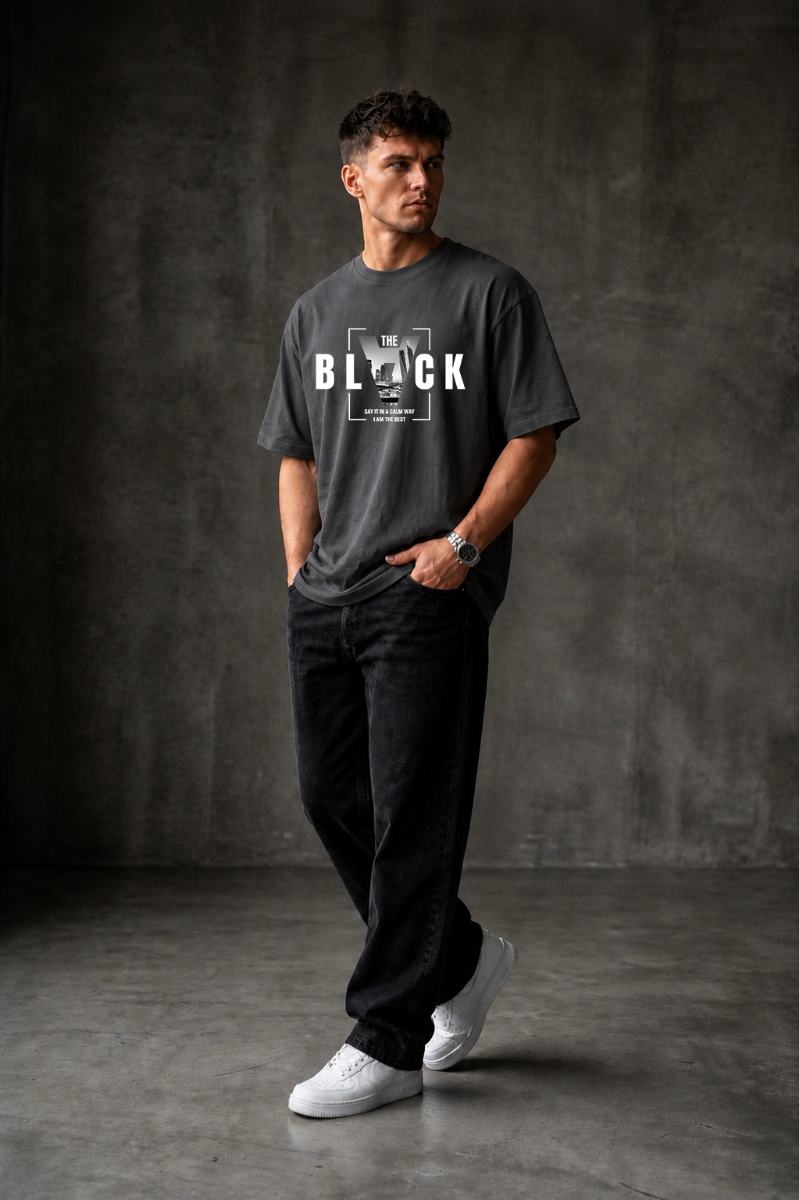 BLACK Oversized T-shirt ! - Grey