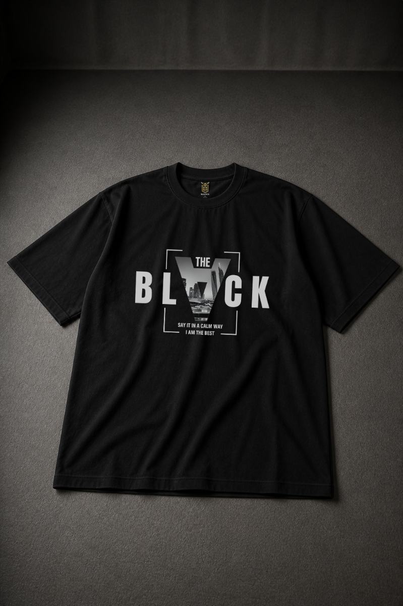 BLACK Oversized T-shirt ! - Black