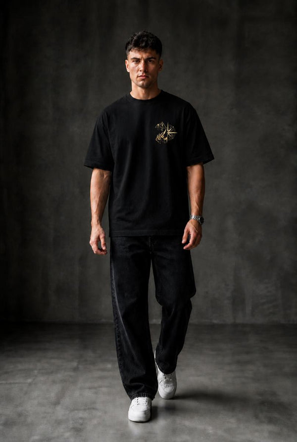 Compass Oversized T-shirt ! - Black
