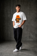 HaPpY Bear Oversized T-shirt ! - White