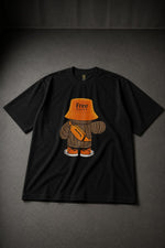 HaPpY Bear Oversized T-shirt ! - Black