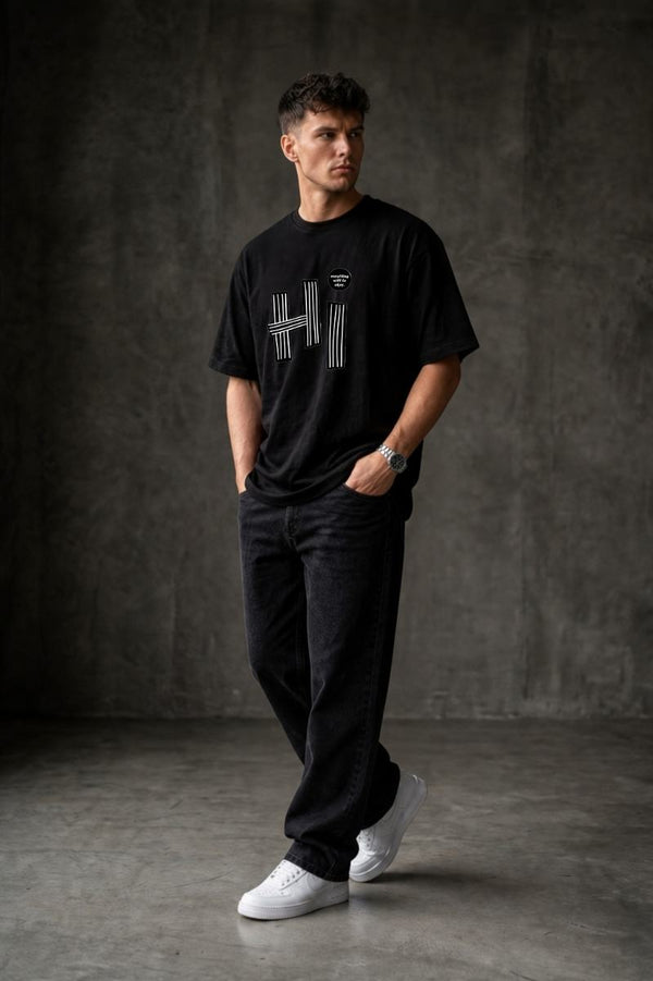 HI Oversized T-shirt ! - Black