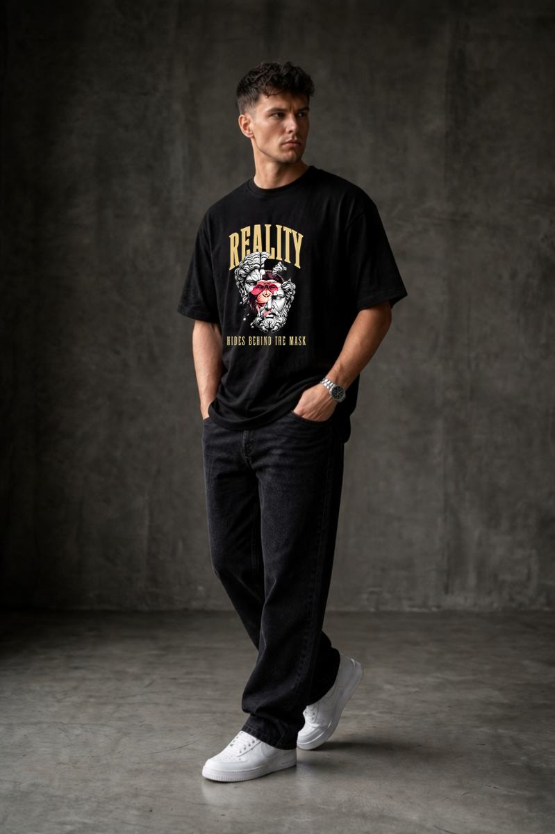 REALITY Oversized T-shirt ! - Black