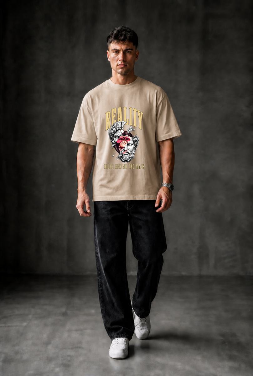 REALITY Oversized T-shirt ! - Beige