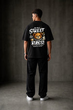 STREET RULES Oversized T-shirt ! - Black