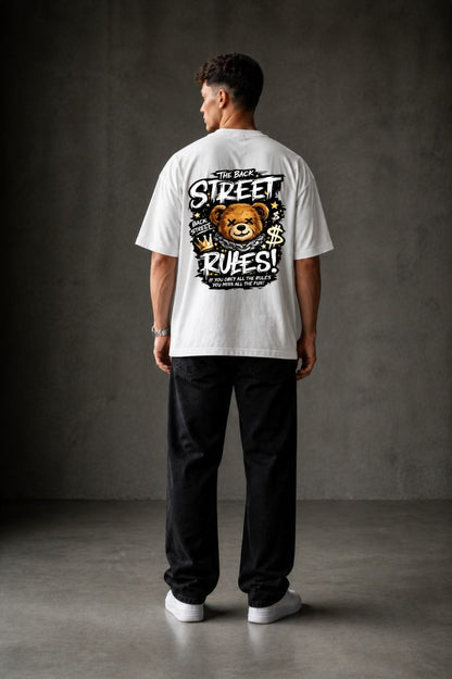 STREET RULES Oversized T-shirt ! - White