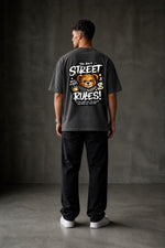 STREET RULES Oversized T-shirt ! - Grey