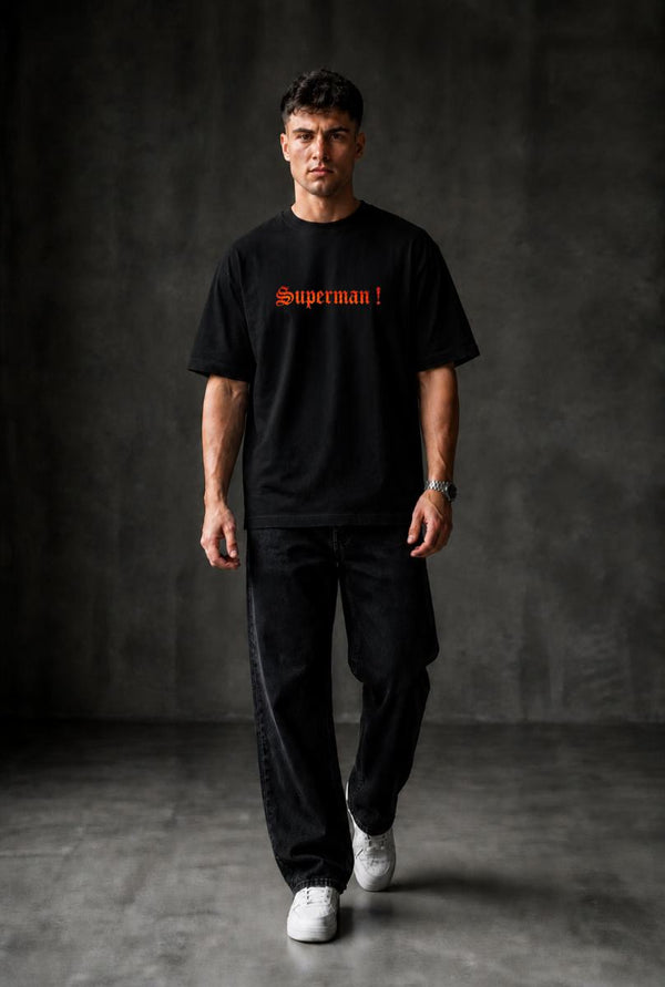 SUPERMAN Oversized T-shirt ! - Black