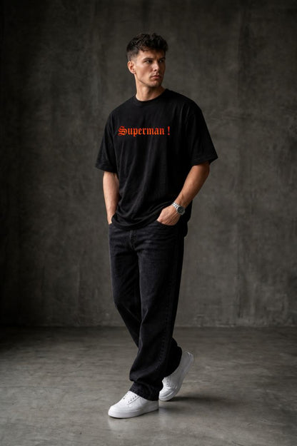 SUPERMAN Oversized T-shirt ! - Black
