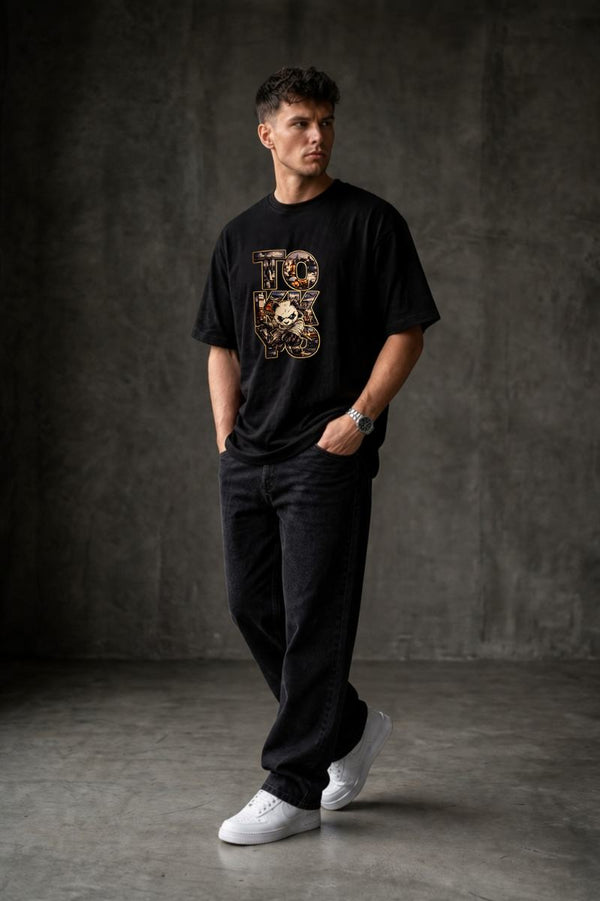 TOKYO Oversized T-shirt ! - Black