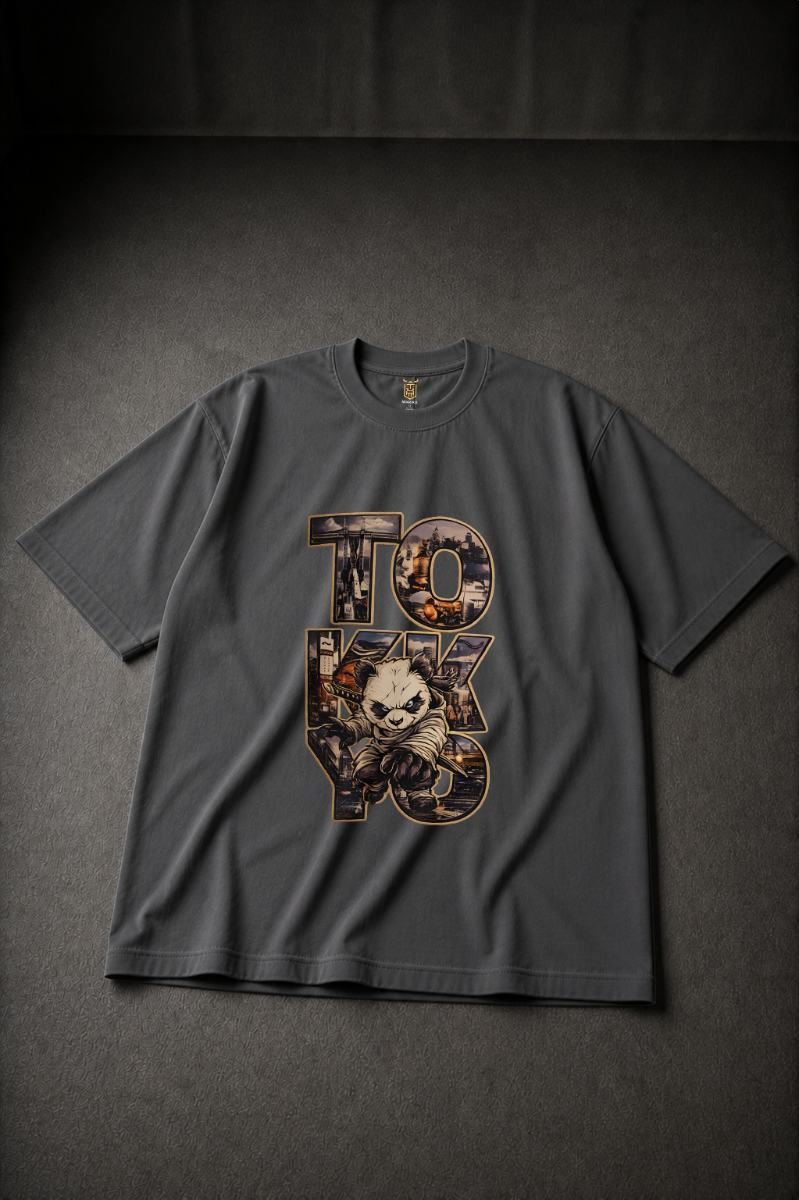 TOKYO Oversized T-shirt ! - Grey