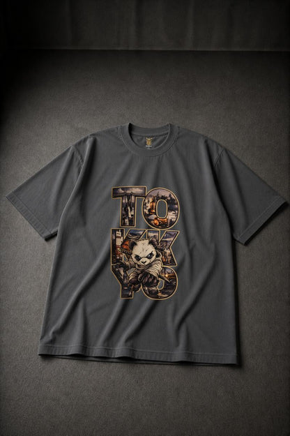 TOKYO Oversized T-shirt ! - Grey