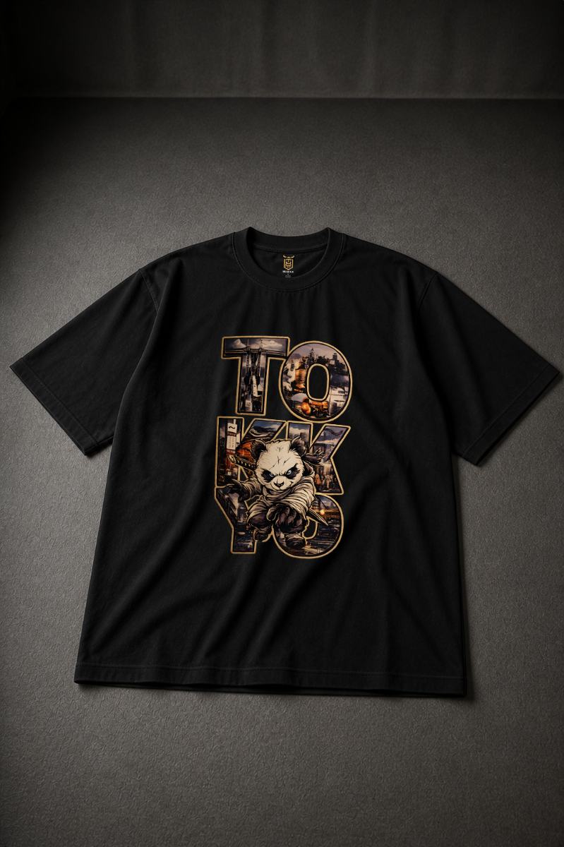 TOKYO Oversized T-shirt ! - Black