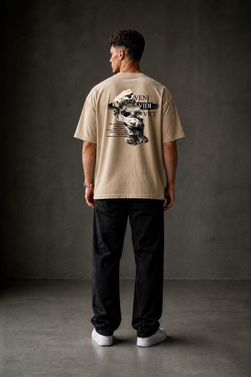 VINI VIDI VICCI Oversized T-shirt ! - Beige