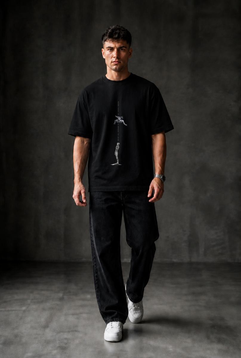 EVERY FALL Oversized T-shirt ! - Black