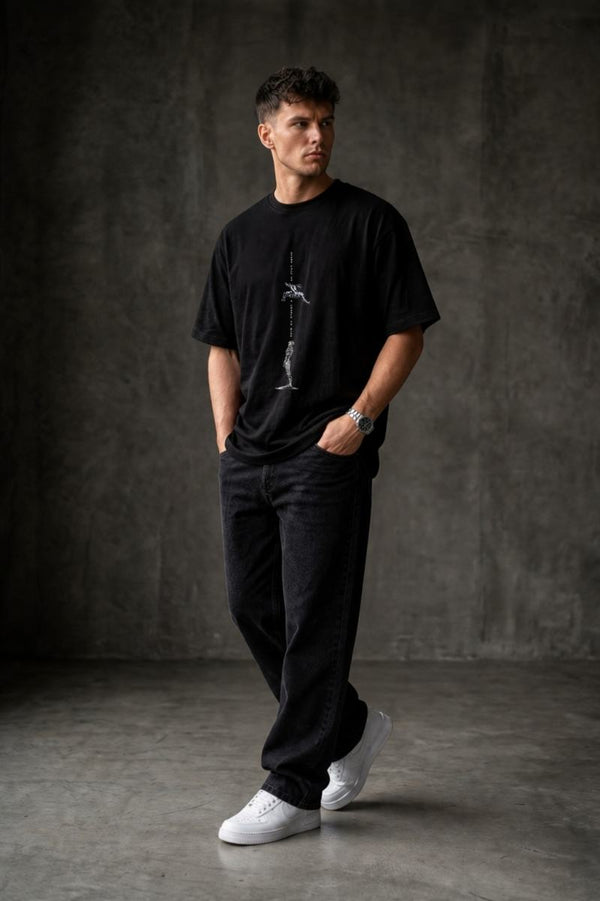 EVERY FALL Oversized T-shirt ! - Black