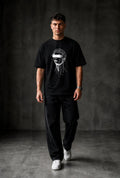 SKETCHY HEAD Oversized T-shirt ! - Black