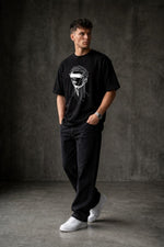 SKETCHY HEAD Oversized T-shirt ! - Black