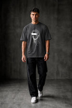 SKETCHY HEAD Oversized T-shirt ! - Grey