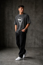 SKETCHY HEAD Oversized T-shirt ! - Grey
