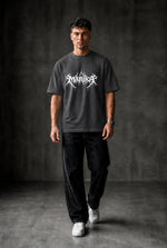 METAL MARIKA Oversized T-shirt ! - Grey