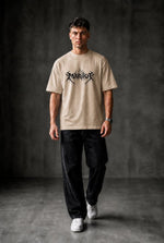 METAL MARIKA Oversized T-shirt ! - Beige