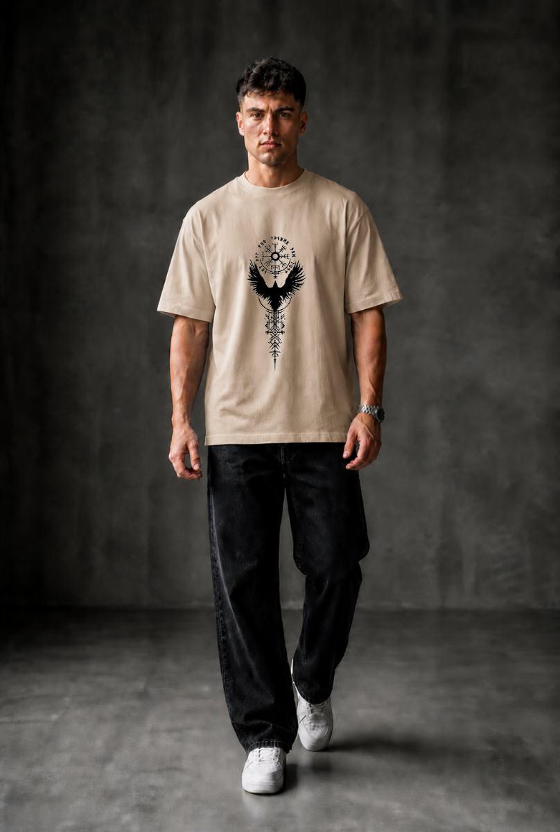 VIKING'S Oversized T-shirt ! - Beige