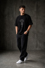 VIKING'S SIGN Oversized T-shirt ! - Black