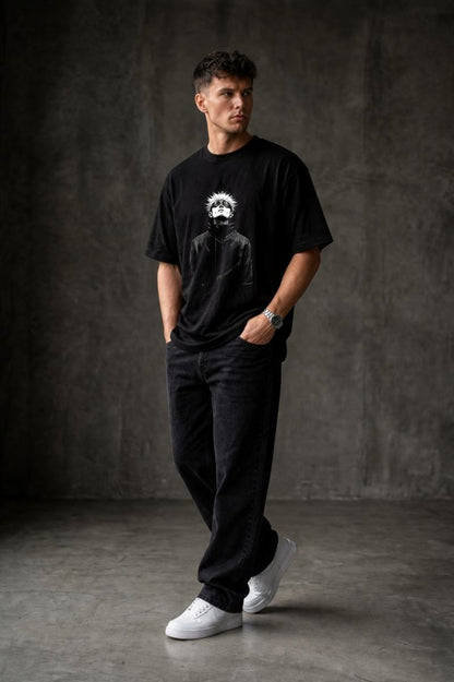 SATURO GOJO Oversized T-shirt ! - Black