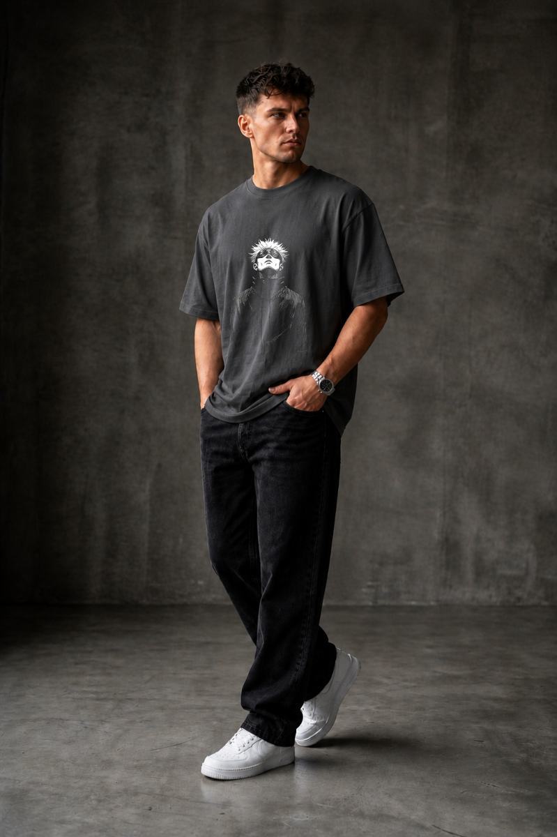 SATURO GOJO Oversized T-shirt ! - Grey