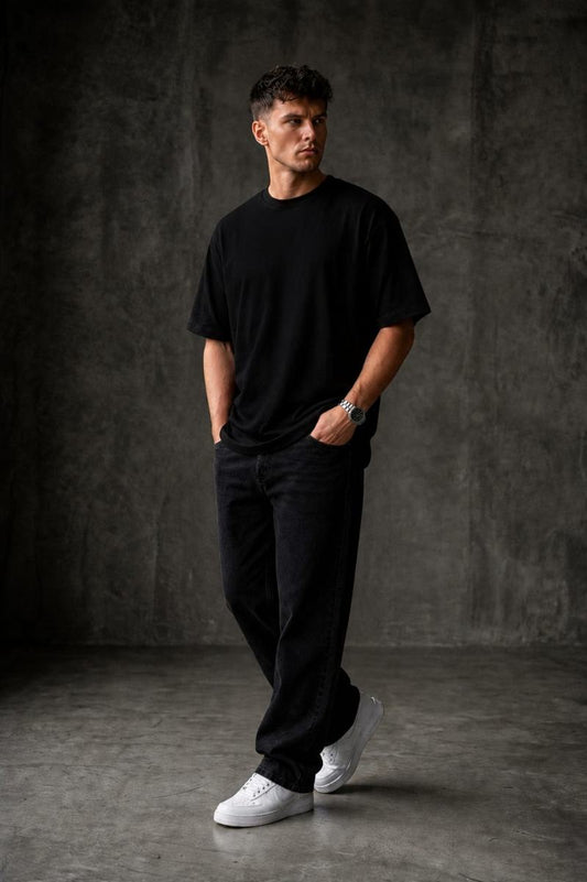 Regular Oversized T-shirt ! - Black