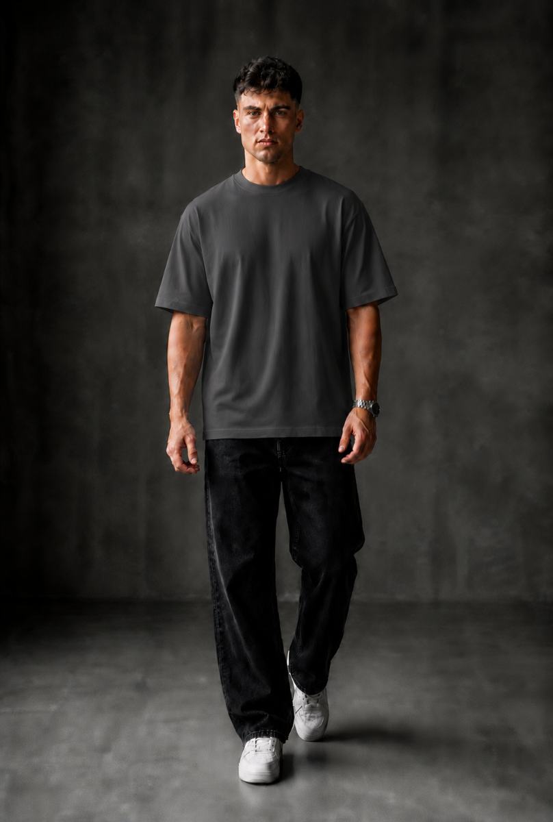 Regular Oversized T-shirt ! - Grey