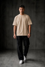 Regular Oversized T-shirt ! - Beige