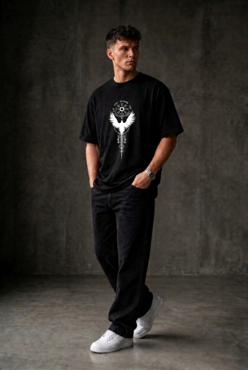 VIKING'S Oversized T-shirt ! - Black